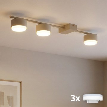 Brilagi - LED RGB+CCT ściemnialna oprawa punktowa MONO 3xGX53/14W/230V 2700-6500K Wi-Fi Tuya beżowa