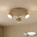 Brilagi - LED RGB+CCT ściemnialna oprawa punktowa MONO 3xGX53/14W/230V 2700-6500K Wi-Fi Tuya beżowy/złoty