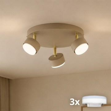 Brilagi - LED RGB+CCT ściemnialna oprawa punktowa MONO 3xGX53/14W/230V 2700-6500K Wi-Fi Tuya beżowy/złoty
