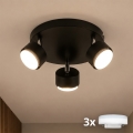 Brilagi - LED RGB+CCT ściemnialna oprawa punktowa MONO 3xGX53/14W/230V 2700-6500K Wi-Fi Tuya czarna