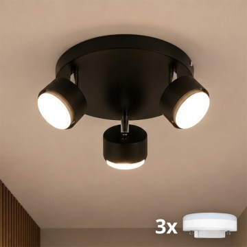 Brilagi - LED RGB+CCT ściemnialna oprawa punktowa MONO 3xGX53/14W/230V 2700-6500K Wi-Fi Tuya czarna