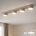 Brilagi - LED RGB+CCT Ściemnialna oprawa punktowa MONO 4xGX53/14W/230V 2700-6500K Wi-Fi Tuya beżowa