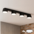 Brilagi - LED RGB+CCT ściemnialna oprawa punktowa MONO 4xGX53/14W/230V 2700-6500K Wi-Fi Tuya czarna