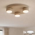Brilagi - LED RGB+CCT ściemnialna oprawa sufitowa MONO 3xGX53/14W/230V 2700-6500K Wi-Fi Tuya śr. 30 cm beżowa