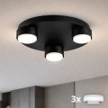 Brilagi - LED RGB+CCT ściemnialna oprawa sufitowa MONO 3xGX53/14W/230V 2700-6500K Wi-Fi Tuya śr. 30 cm czarna