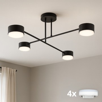 Brilagi - LED RGB+CCT ściemnialny przysufitowy żyrandol MONO 4xGX53/14W/230V 2700-6500K Wi-Fi Tuya czarny