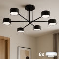 Brilagi - LED RGB+CCT Ściemnialny przysufitowy żyrandol MONO 6xGX53/14W/230V 2700-6500K Wi-Fi Tuya czarny