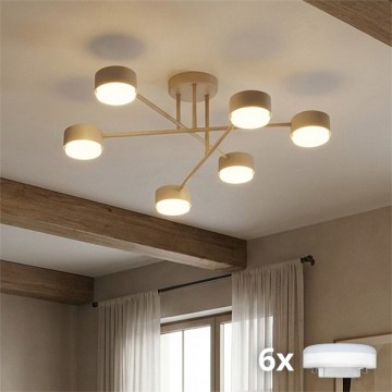 Brilagi - LED RGB+CCT Ściemnialny przysufitowy żyrandol MONO 6xGX53/14W/230V 2700-6500K Wi-Fi Tuya czarny