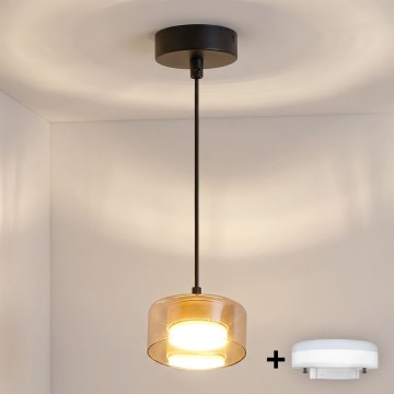 Brilagi - LED RGB+CCT ściemnialny żyrandol na lince AURA LUX 1xGX53/14W/230V 2700-6500K Wi-Fi Tuya czarny/złoty