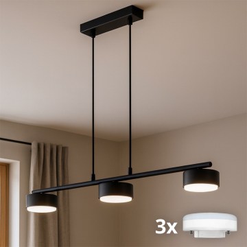Brilagi - LED RGB+CCT ściemnialny żyrandol na lince MONO 3xGX53/14W/230V 2700-6500K Wi-Fi Tuya czarny