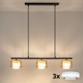 Brilagi - LED RGB+CCT ściemnialny żyrandol na linkach AURA LUX 3xGX53/14W/230V 2700-6500K Wi-Fi Tuya czarny/złoty