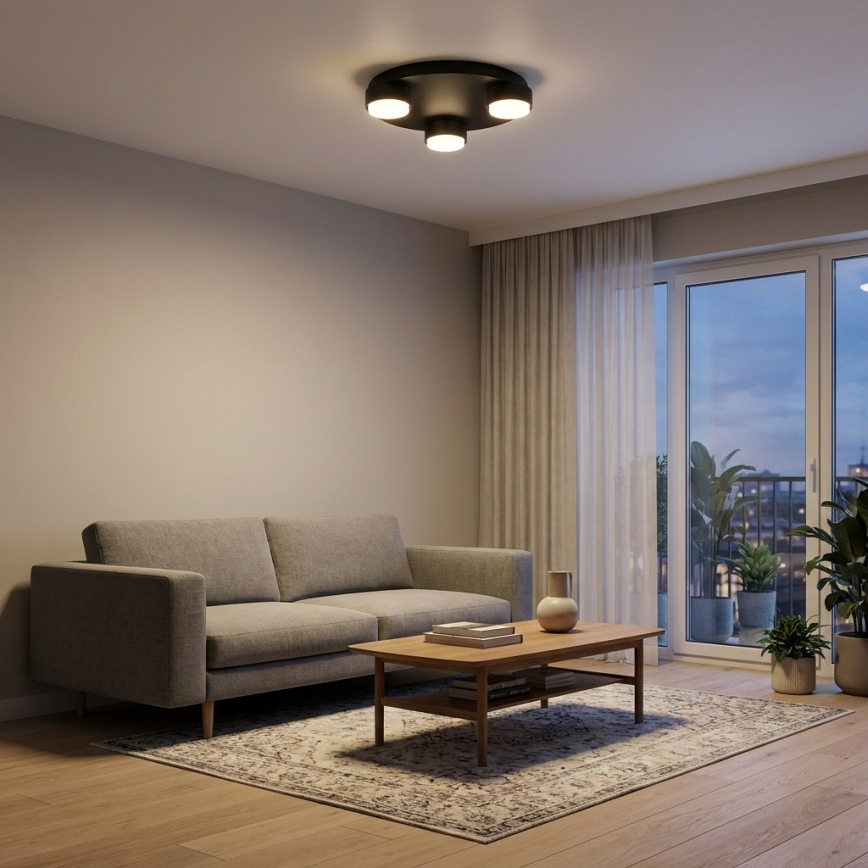 Brilagi - LED RGB+CCT ściemnialna oprawa sufitowa MONO 3xGX53/14W/230V 2700-6500K Wi-Fi Tuya śr. 30 cm czarna