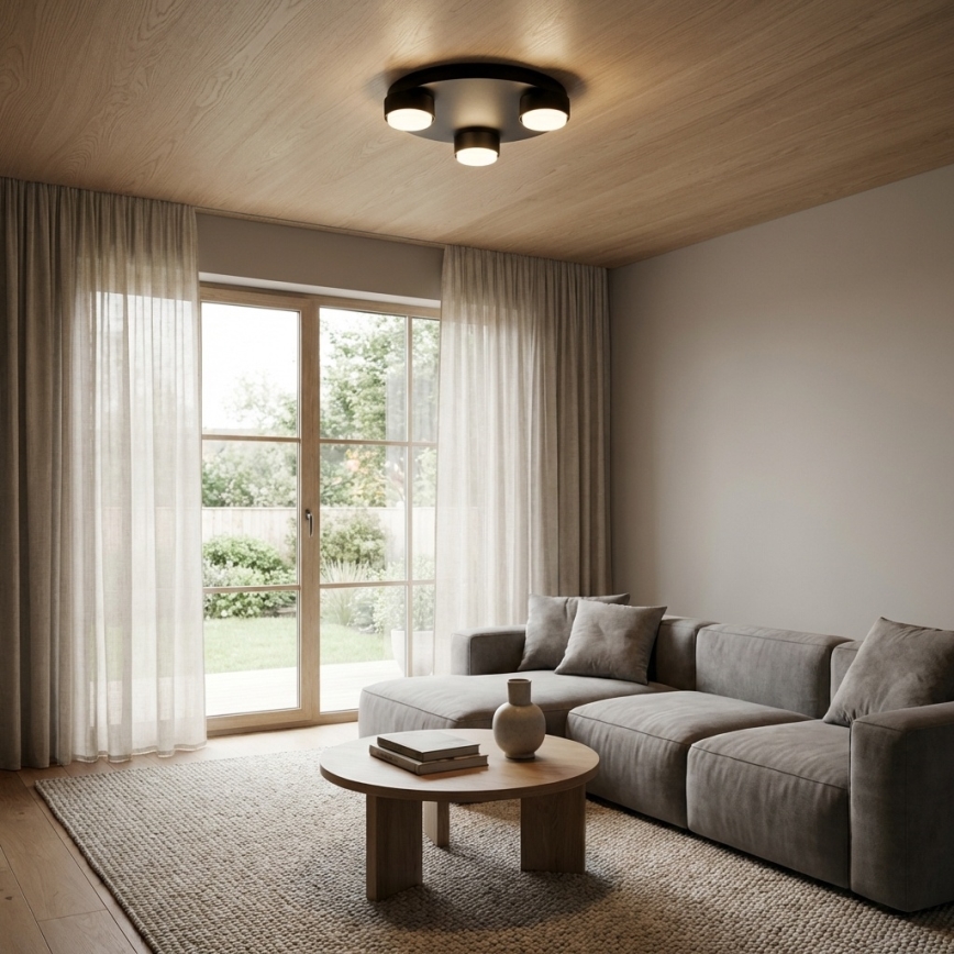 Brilagi - LED RGB+CCT ściemnialna oprawa sufitowa MONO 3xGX53/14W/230V 2700-6500K Wi-Fi Tuya śr. 30 cm czarna