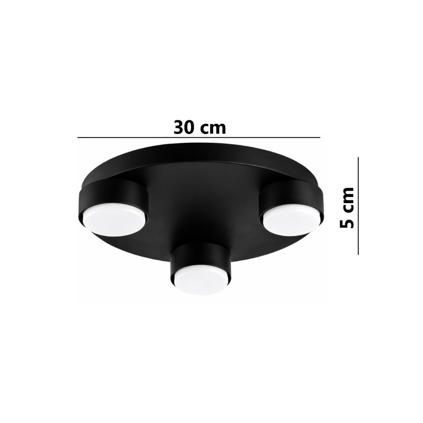 Brilagi - LED RGB+CCT ściemnialna oprawa sufitowa MONO 3xGX53/14W/230V 2700-6500K Wi-Fi Tuya śr. 30 cm czarna