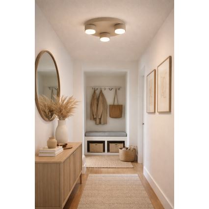 Brilagi - LED RGB+CCT ściemnialna oprawa sufitowa MONO 3xGX53/14W/230V 2700-6500K Wi-Fi Tuya śr. 30 cm beżowa