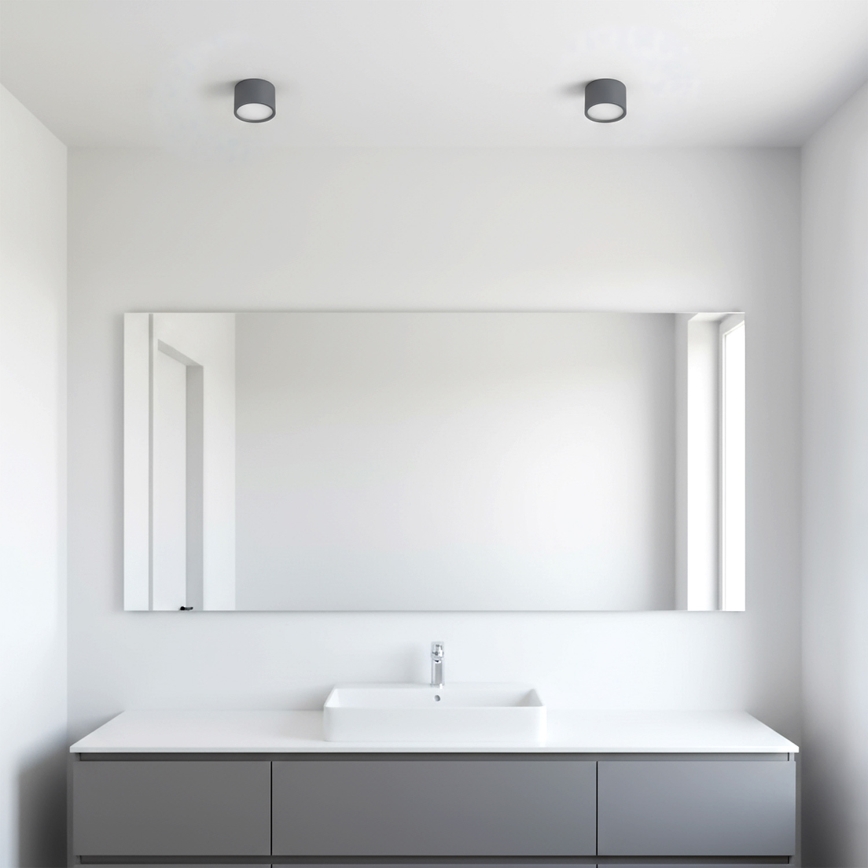 BRILAGI - LED RGB+CCT ściemnialna oprawa punktowa do łazienki SMOOTH1xGX53/14W/230V 60x82 mm 2700-6500K Wi-Fi Tuya antracyt IP54