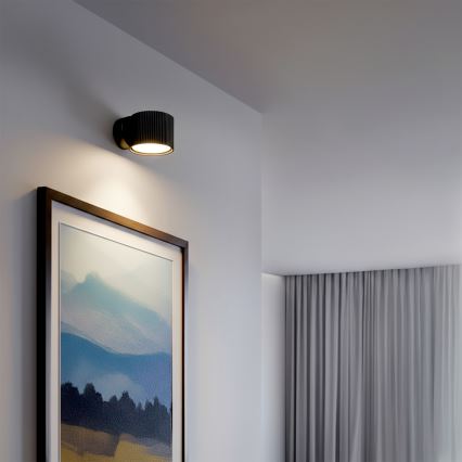 Brilagi - LED RGB+CCT ściemnialny naścienny kinkiet punktowy STRIPY 1xGX53/14W/230V 2700-6500K Wi-Fi Tuya czarny