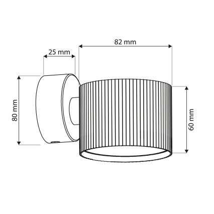 Brilagi - LED RGB+CCT ściemnialny naścienny kinkiet punktowy STRIPY 1xGX53/14W/230V 2700-6500K Wi-Fi Tuya czarny