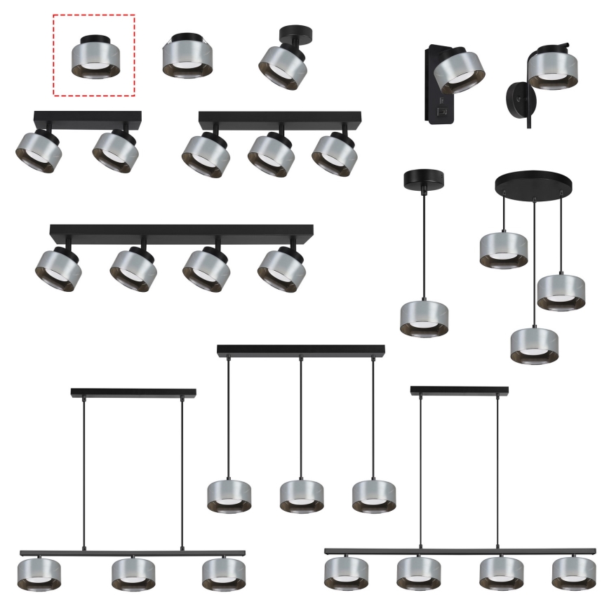 Brilagi - LED RGB+CCT Ściemnialna oprawa punktowa AURA LUX 1xGX53/14W/230V 2700-6500K Wi-Fi Tuya czarna/przydymiona