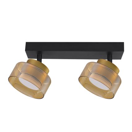 Brilagi - LED RGB+CCT ściemnialna oprawa punktowa AURA LUX 2xGX53/14W/230V 2700-6500K Wi-Fi Tuya czarna/złota