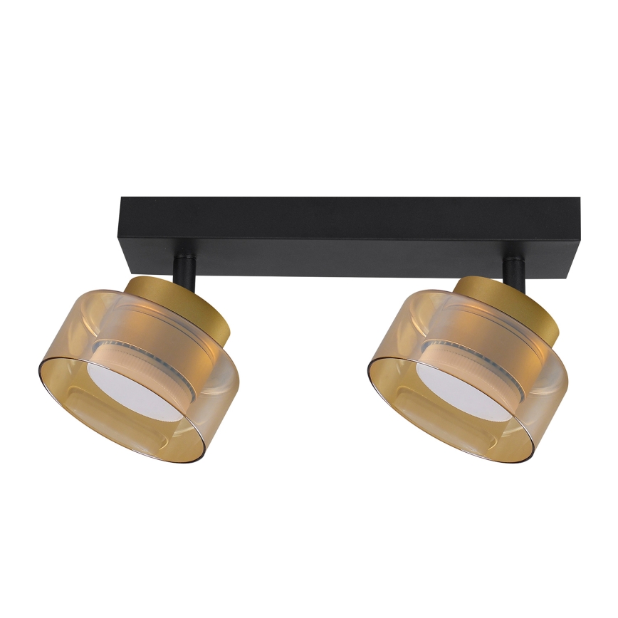 Brilagi - LED RGB+CCT ściemnialna oprawa punktowa AURA LUX 2xGX53/14W/230V 2700-6500K Wi-Fi Tuya czarna/złota
