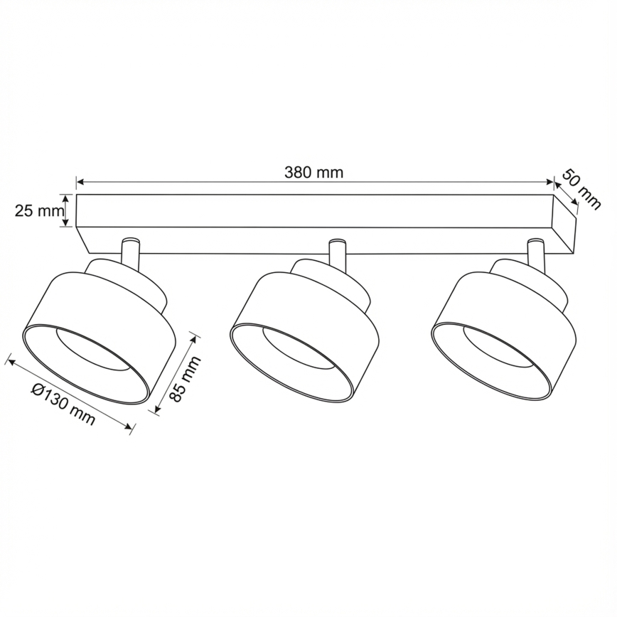 Brilagi - LED RGB+CCT Ściemnialna oprawa punktowa AURA LUX 3xGX53/14W/230V 2700-6500K Wi-Fi Tuya czarny/złoty