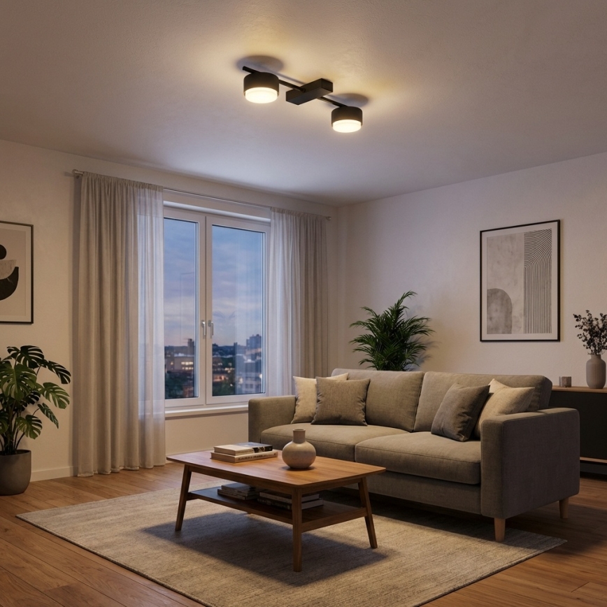 Brilagi - LED RGB+CCT ściemnialna oprawa punktowa MONO 2xGX53/14W/230V 2700-6500K Wi-Fi Tuya czarna