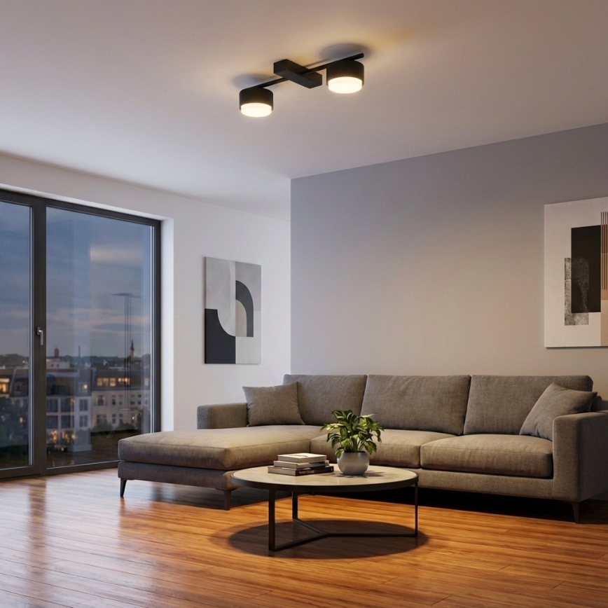 Brilagi - LED RGB+CCT ściemnialna oprawa punktowa MONO 2xGX53/14W/230V 2700-6500K Wi-Fi Tuya czarna