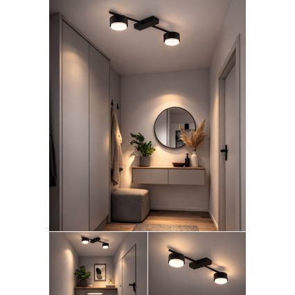 Brilagi - LED RGB+CCT ściemnialna oprawa punktowa MONO 2xGX53/14W/230V 2700-6500K Wi-Fi Tuya czarna