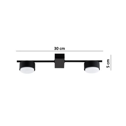 Brilagi - LED RGB+CCT ściemnialna oprawa punktowa MONO 2xGX53/14W/230V 2700-6500K Wi-Fi Tuya czarna