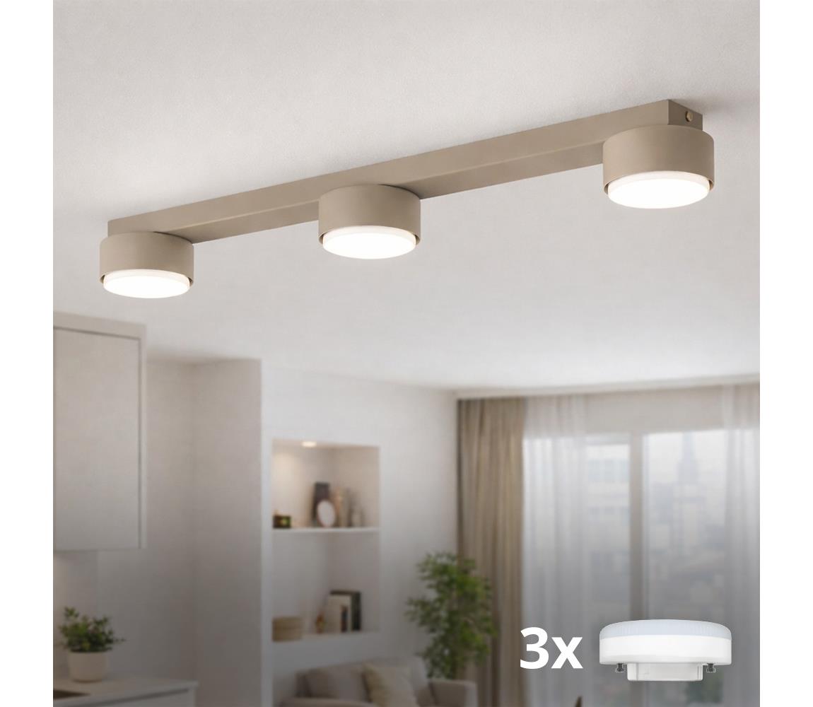 Brilagi - LED RGB ściemnialna oprawa punktowa MONO 3xGX53/14W/230V Wi-Fi Tuya beżowa