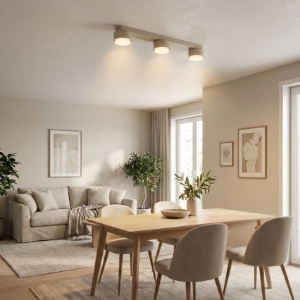 Brilagi - LED RGB+CCT ściemnialna oprawa punktowa MONO 3xGX53/14W/230V 2700-6500K Wi-Fi Tuya beżowa