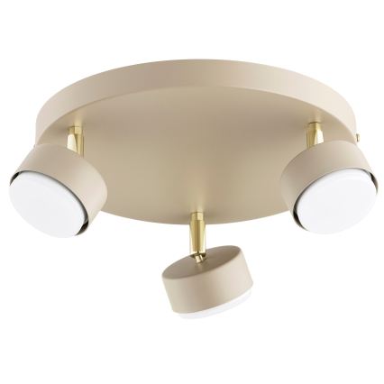 Brilagi - LED RGB+CCT ściemnialna oprawa punktowa MONO 3xGX53/14W/230V 2700-6500K Wi-Fi Tuya beżowy/złoty