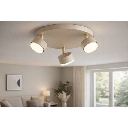 Brilagi - LED RGB+CCT ściemnialna oprawa punktowa MONO 3xGX53/14W/230V 2700-6500K Wi-Fi Tuya beżowy/złoty