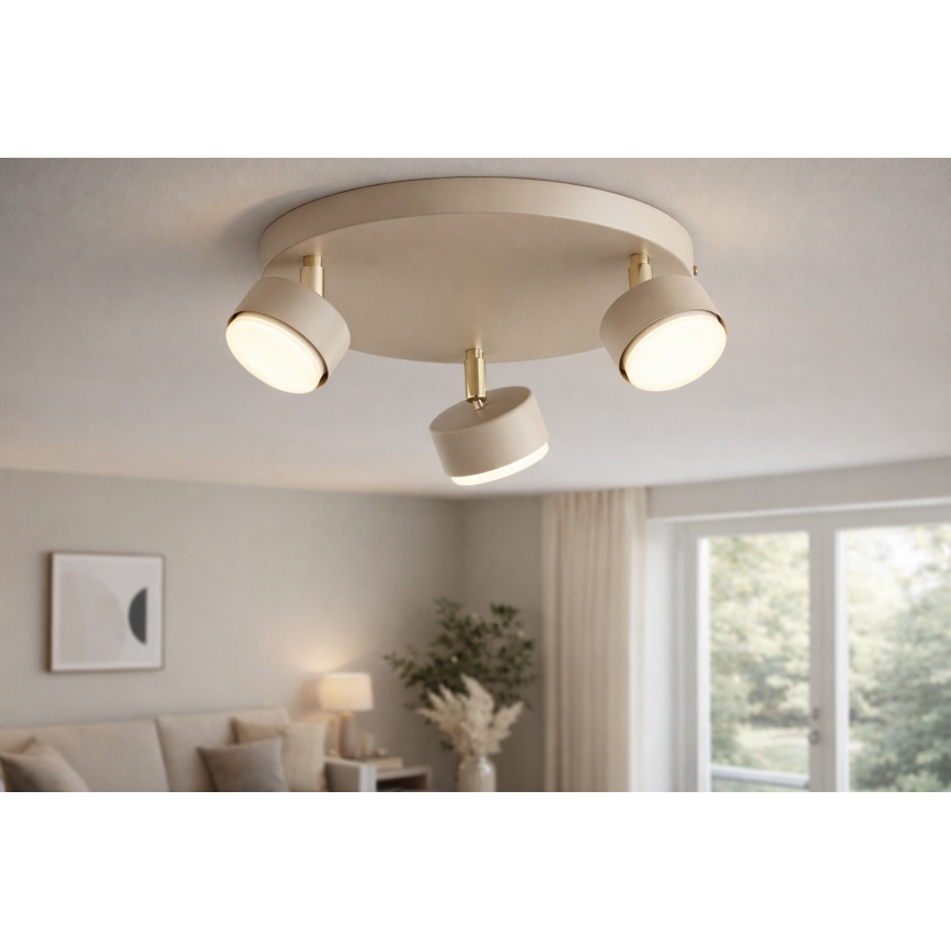 Brilagi - LED RGB+CCT ściemnialna oprawa punktowa MONO 3xGX53/14W/230V 2700-6500K Wi-Fi Tuya beżowy/złoty