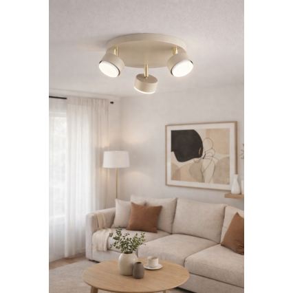 Brilagi - LED RGB+CCT ściemnialna oprawa punktowa MONO 3xGX53/14W/230V 2700-6500K Wi-Fi Tuya beżowy/złoty