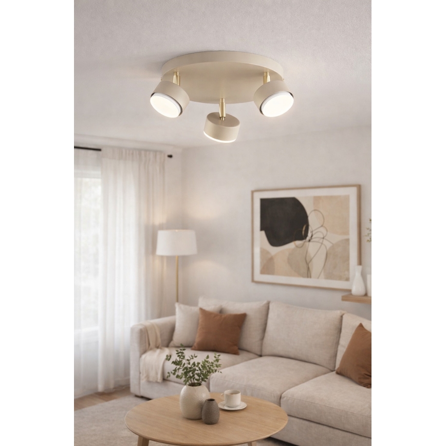 Brilagi - LED RGB+CCT ściemnialna oprawa punktowa MONO 3xGX53/14W/230V 2700-6500K Wi-Fi Tuya beżowy/złoty