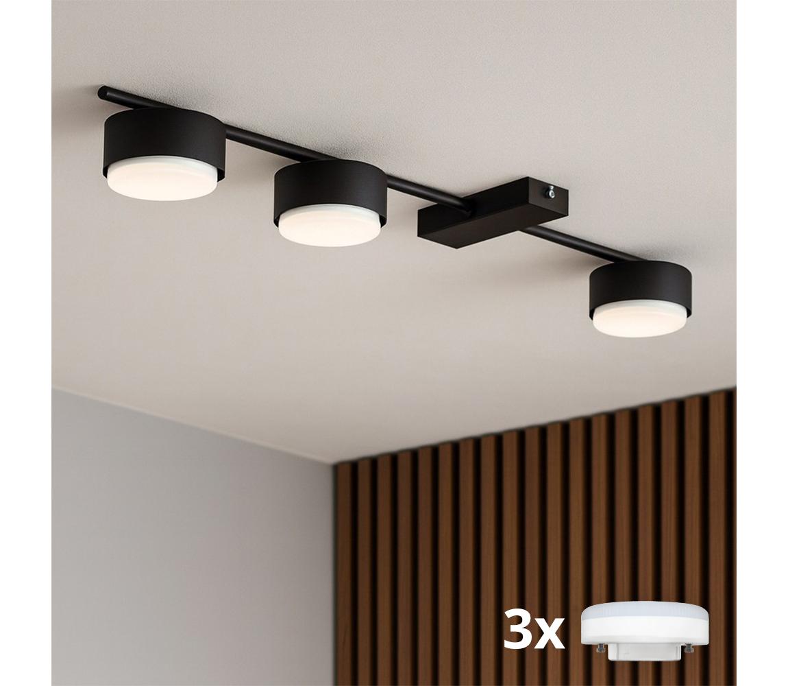 Brilagi - LED RGB ściemnialna oprawa punktowa MONO 3xGX53/14W/230V Wi-Fi Tuya czarna