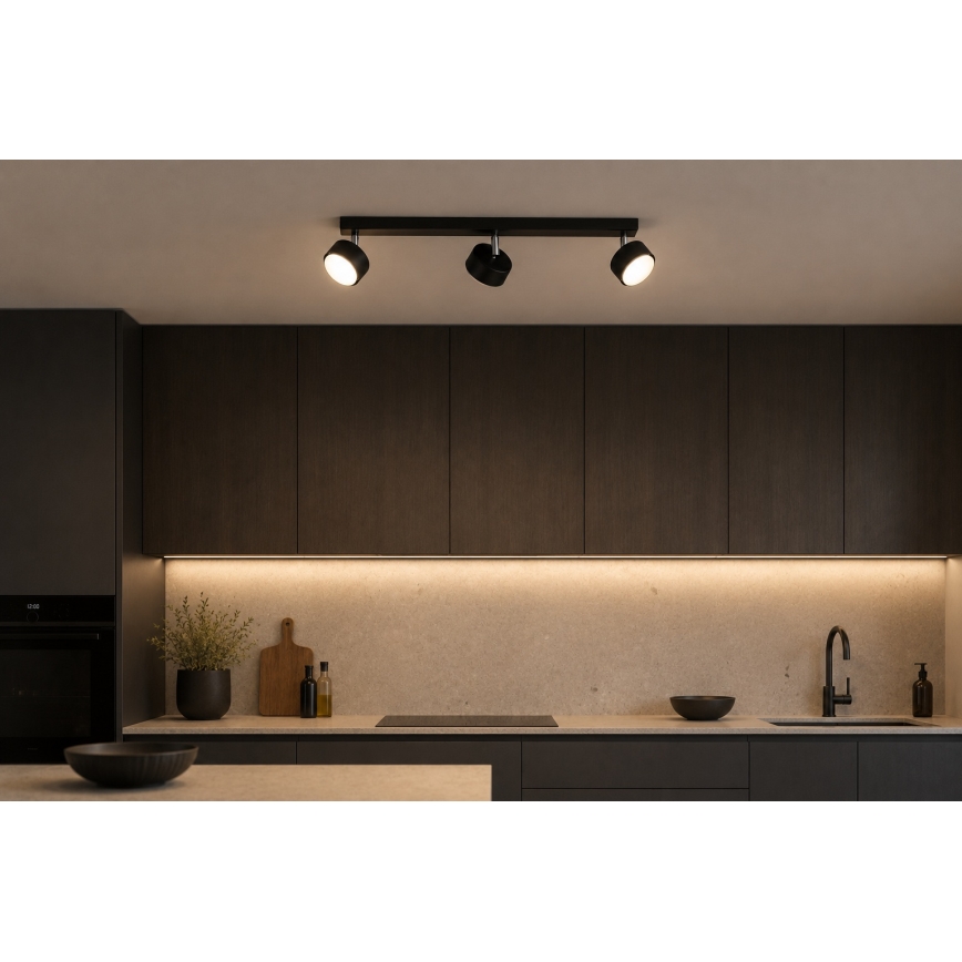 Brilagi - LED RGB+CCT ściemnialna oprawa punktowa MONO 3xGX53/14W/230V 2700-6500K Wi-Fi Tuya czarna