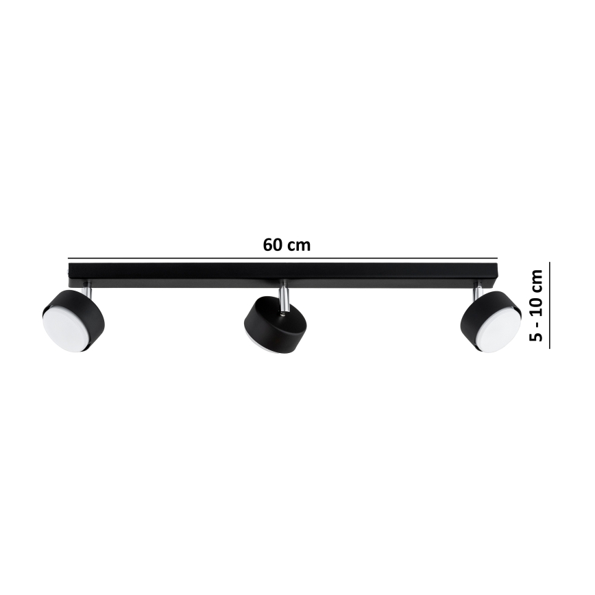Brilagi - LED RGB+CCT ściemnialna oprawa punktowa MONO 3xGX53/14W/230V 2700-6500K Wi-Fi Tuya czarna
