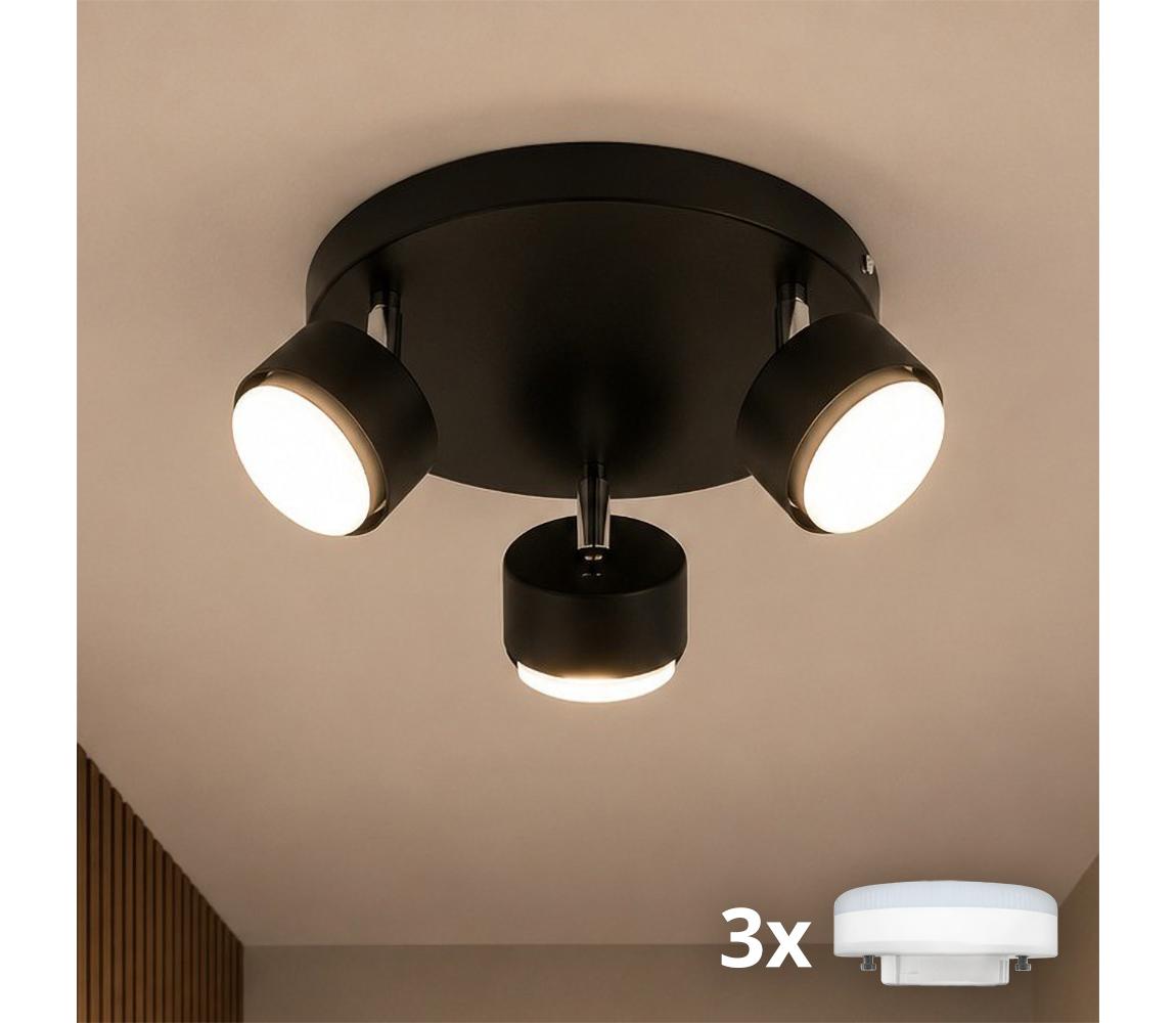 Brilagi - LED RGB ściemnialna oprawa punktowa MONO 3xGX53/14W/230V Wi-Fi Tuya czarny