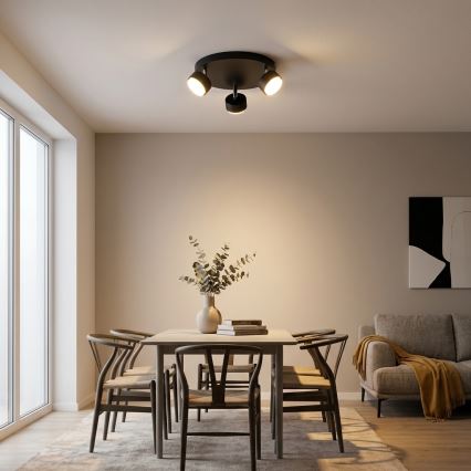 Brilagi - LED RGB+CCT ściemnialna oprawa punktowa MONO 3xGX53/14W/230V 2700-6500K Wi-Fi Tuya czarna