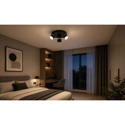 Brilagi - LED RGB+CCT ściemnialna oprawa punktowa MONO 3xGX53/14W/230V 2700-6500K Wi-Fi Tuya czarna
