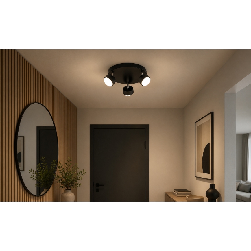 Brilagi - LED RGB+CCT ściemnialna oprawa punktowa MONO 3xGX53/14W/230V 2700-6500K Wi-Fi Tuya czarna