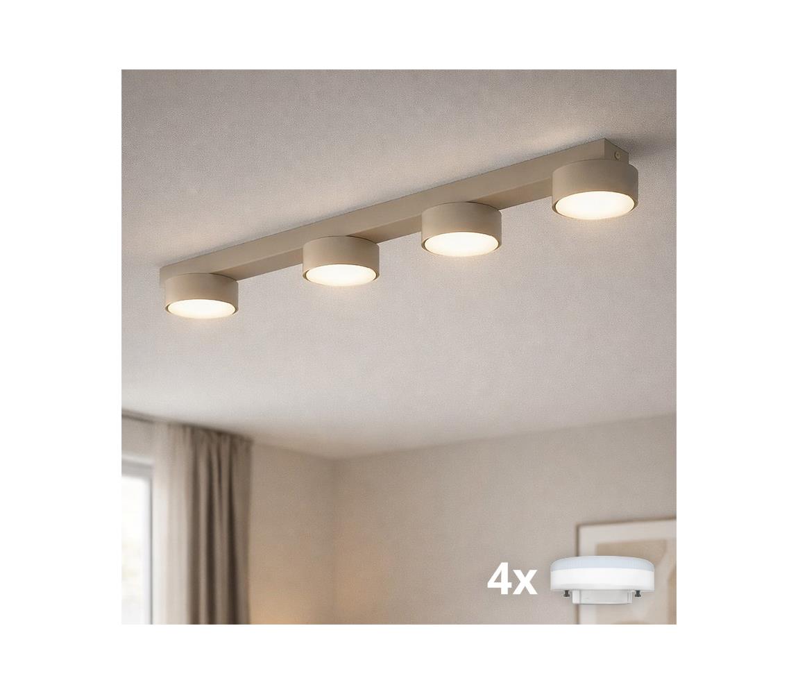 Brilagi - LED RGB ściemnialna oprawa punktowa MONO 4xGX53/14W/230V Wi-Fi Tuya beżowa