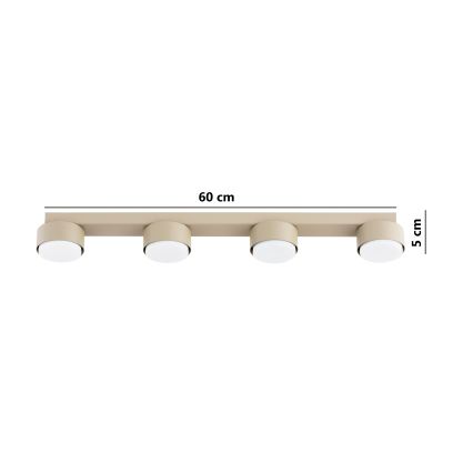 Brilagi - LED RGB+CCT Ściemnialna oprawa punktowa MONO 4xGX53/14W/230V 2700-6500K Wi-Fi Tuya beżowa