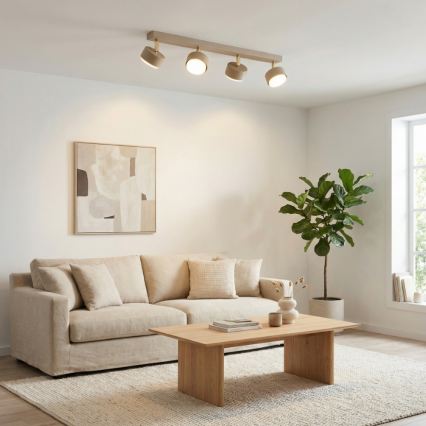 Brilagi - LED RGB+CCT ściemnialna oprawa punktowa MONO 4xGX53/14W/230V 2700-6500K Wi-Fi Tuya beżowa