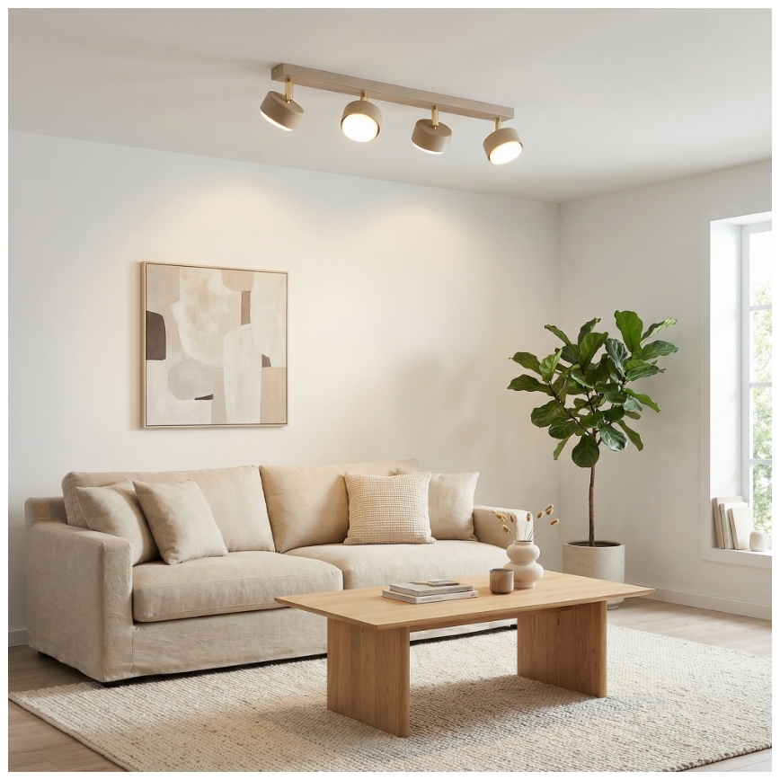Brilagi - LED RGB+CCT ściemnialna oprawa punktowa MONO 4xGX53/14W/230V 2700-6500K Wi-Fi Tuya beżowa