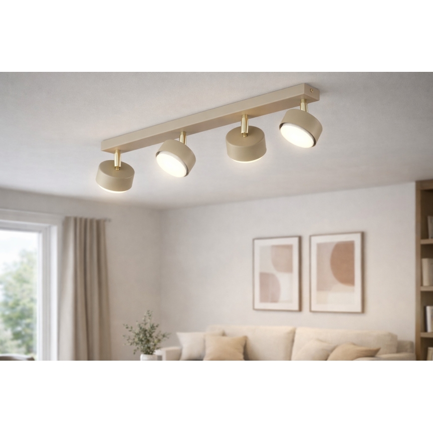 Brilagi - LED RGB+CCT ściemnialna oprawa punktowa MONO 4xGX53/14W/230V 2700-6500K Wi-Fi Tuya beżowa