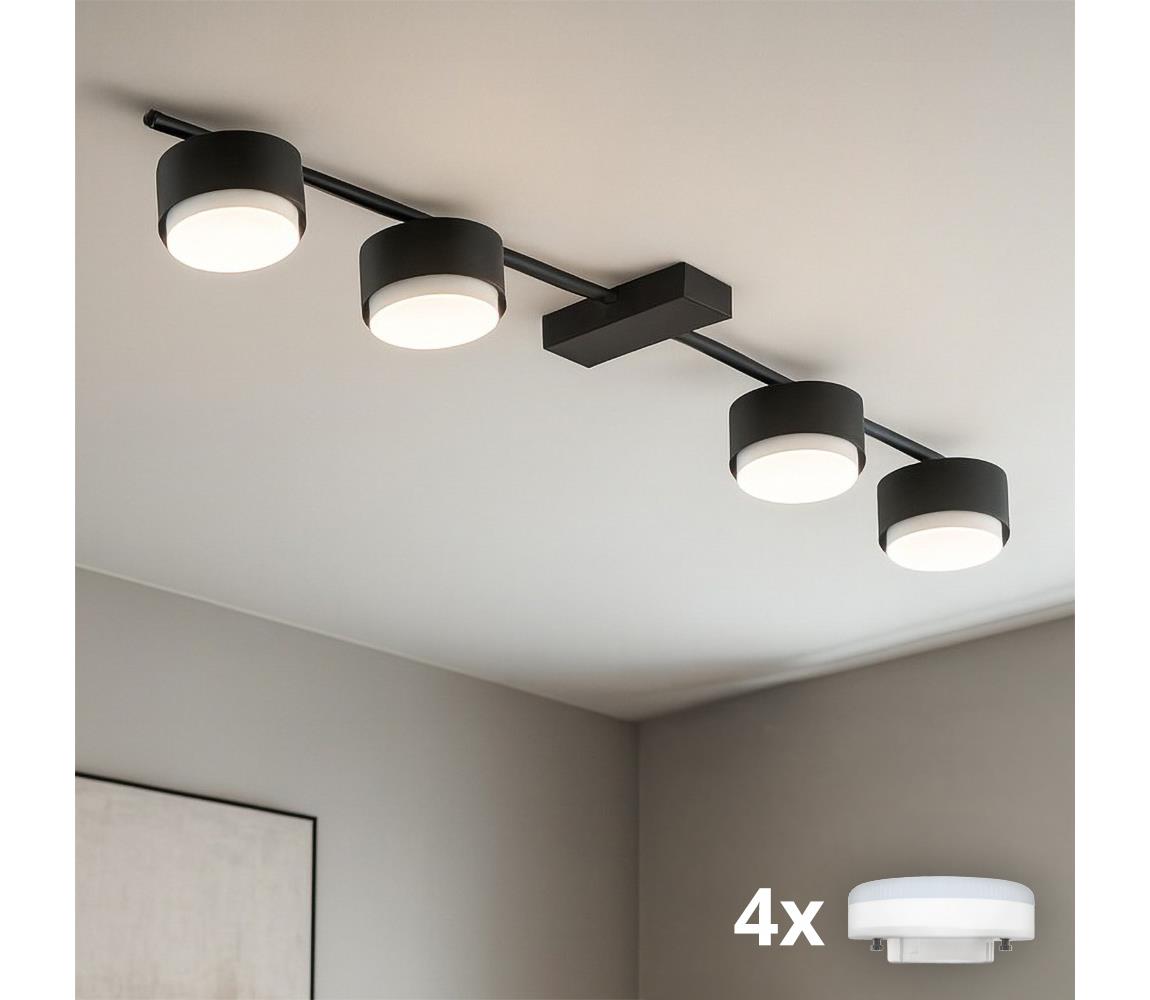 Brilagi - LED RGB ściemnialna oprawa punktowa MONO 4xGX53/14W/230V Wi-Fi Tuya czarna